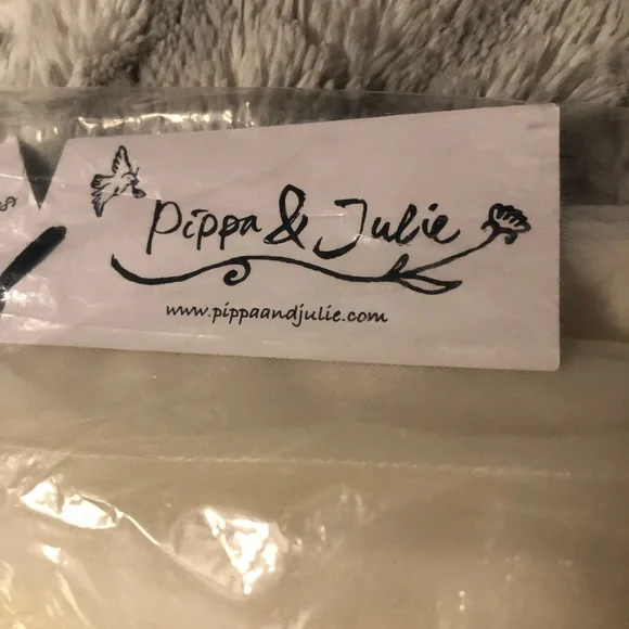 NWT Pastourelle Pippa & Julie 2 Piece Ivory Shantung Ballerina Dress - Picture 6 of 7